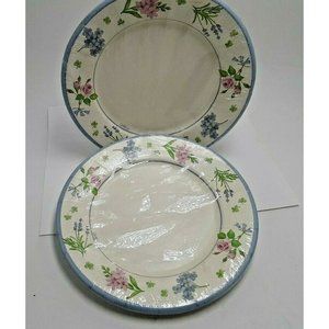 Caspari Paper Plates Luncheon 8 inch Flower Shower Dessert Lot 2 8 packs